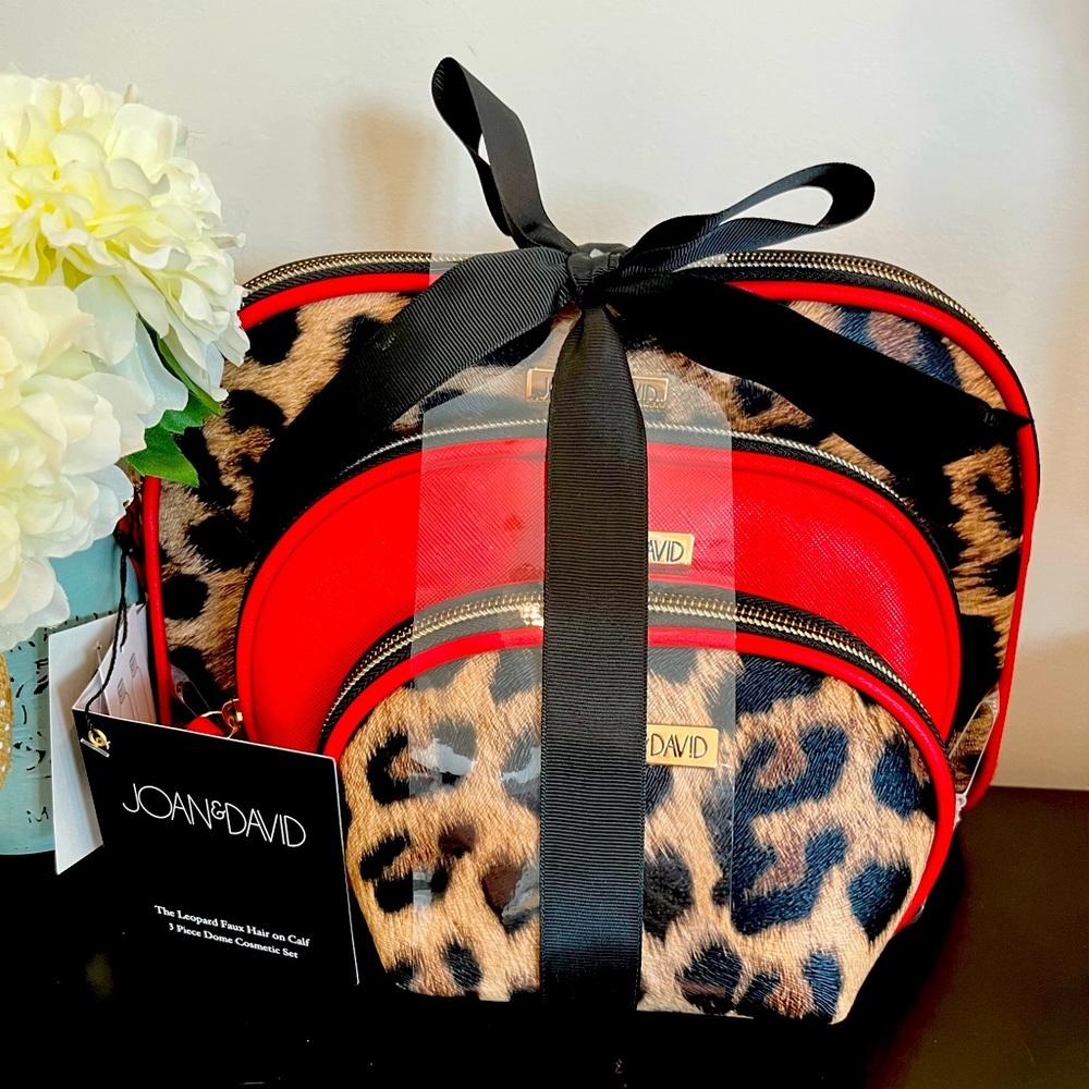 3pc cosmetic case set with bonus 2pc toiletries bottles